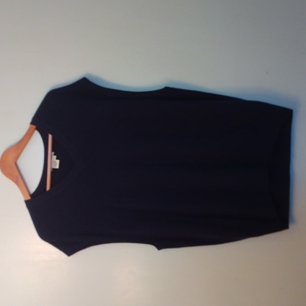 Winter Silks XL Navy Blue Silk Sweater Vest